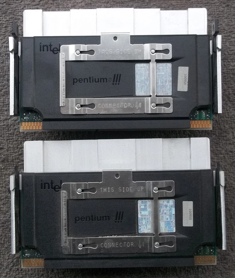matched pair Slot 1 CPU Intel Pentium III 800Mhz 800/256/133/1.65V SL3XQ - Image 4 of 4
