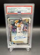 Konnor Griffin 2024 Bowman Draft Chrome AutoRefractor 1st #/499 Pirates PSA 9