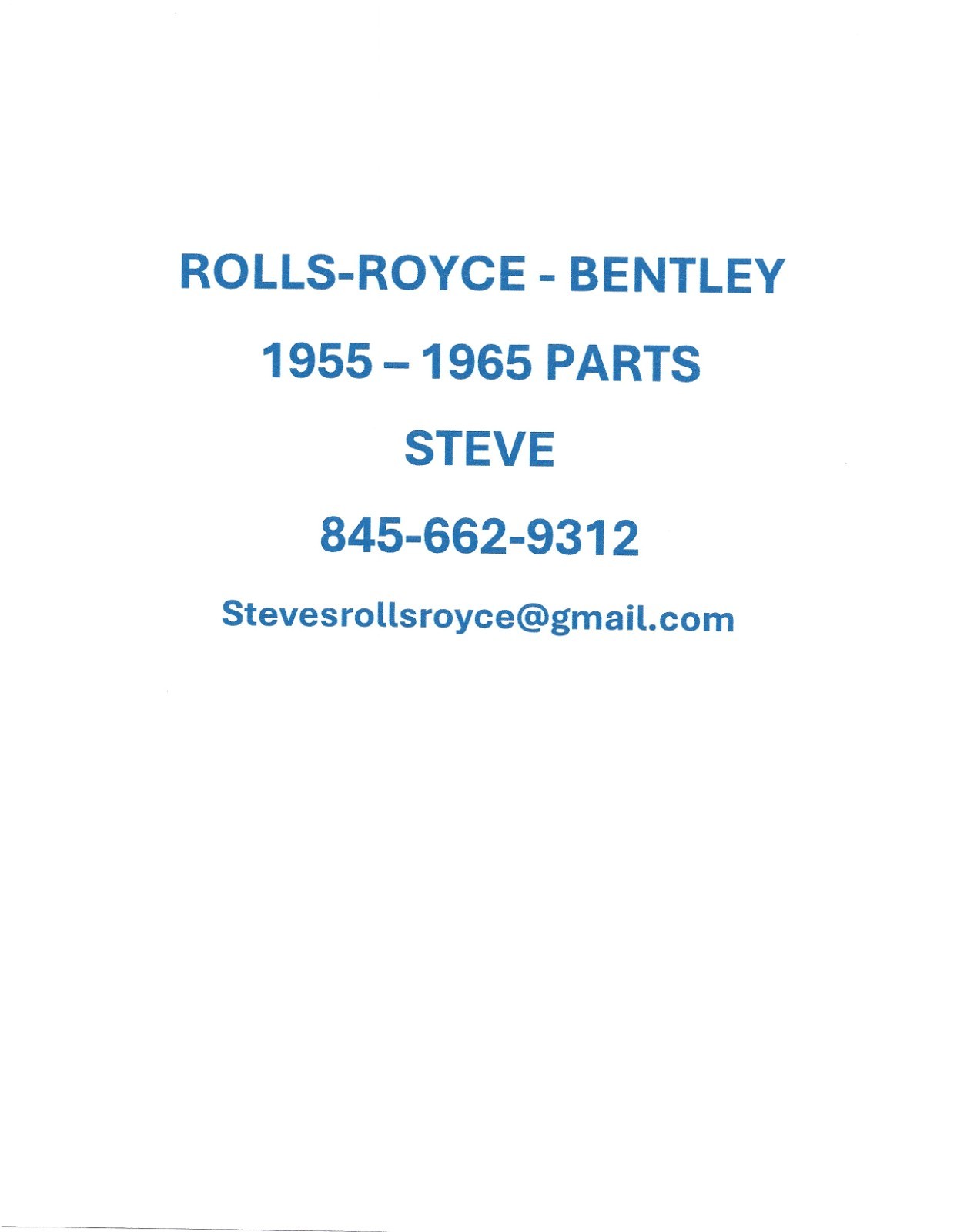Rolls-Royce SC 1/Bentley S1 Propshaft Front Trunnion Rebuild Kit