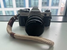 Canon AE-1 Silver 35mm Film Camera FD 28mm f/2.8 Lens - Tested Working