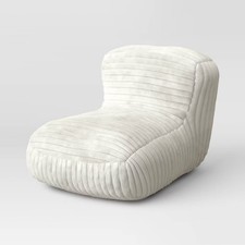 Memory Foam Filled Bean Bag Lounger with Corduroy Cover and Structured High