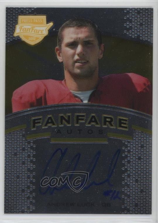 Andrew Luck Press Pass Showcase #AL Gold-Autograph