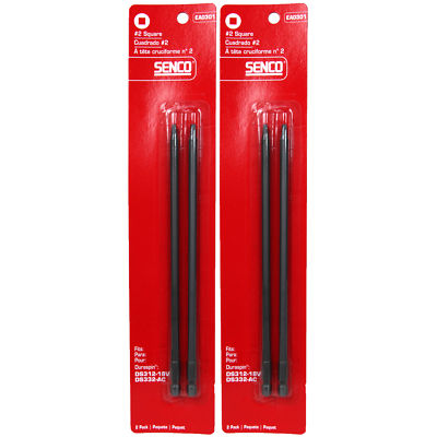 Senco EA0301 DuraSpin #2 Square Drive 2 Bits 2 Pack New for DS312-18V DS332-AC