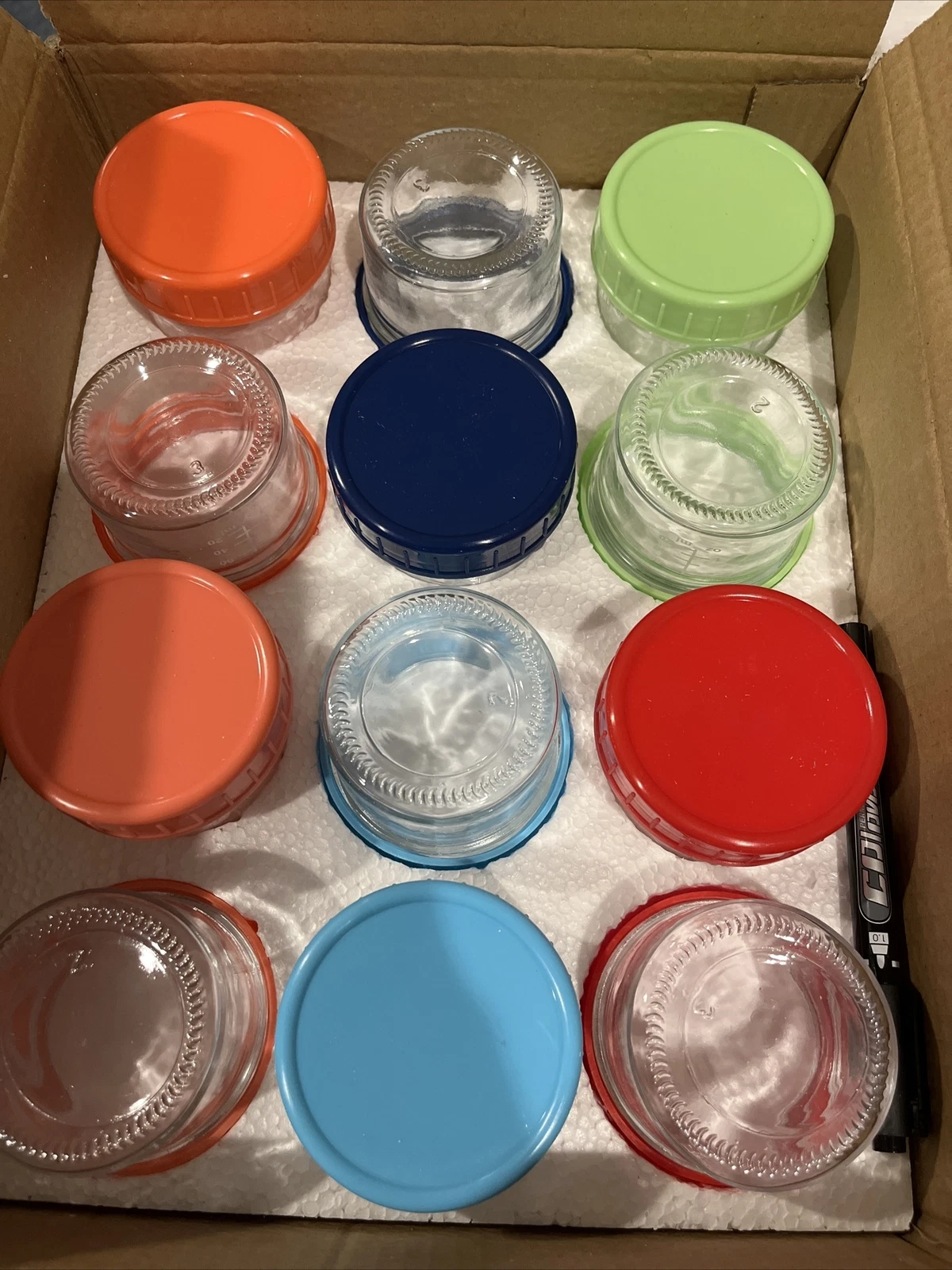 12 Pack Glass Baby Food Storage Jars with Plastic Lids 4 oz each NEW
Opens in a new window or tab