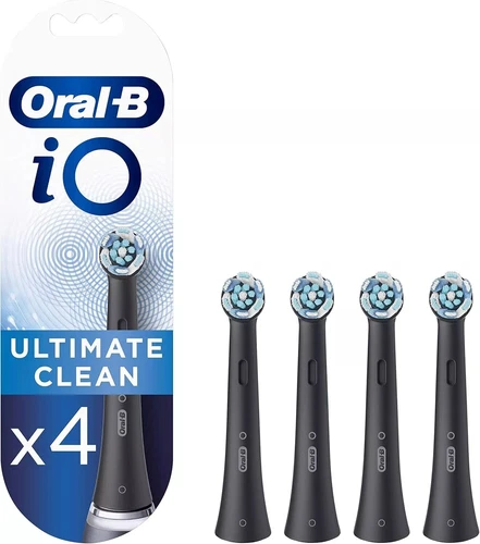 4 Counts Ultimate Clean Replacement Brush Head Electric Toothbrush White/Black