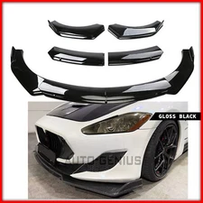 For Maserati GranTurismo Base Front Bumper Lip Spoiler Splitter Gloss Blk Style