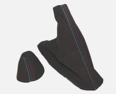 Shift Boot and Handbrake Cover for BMW 3 Series E46 99-05 SMG Suede Seam TRI