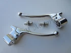 TRIUMPH BSA NORTON HANDLEBAR BRAKE CLUTCH LEVER SET AMAL STYLE ALLOY CAFE RACER