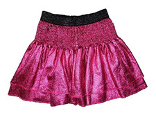365 Kids Girls Pink Metallic Layered Ruffle Skirt Size 5