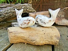 Fair Trade Hand Carved Made Wooden Blue Whale Sea Marine Sculpture Ornament