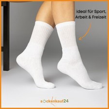 10 bis 100 Paar Tennissocken Weiß Sportsocken Herren Damen Socken Baumwolle