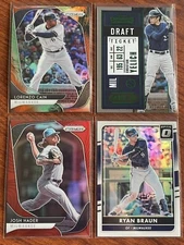 BREWERS Lot of (4) Yelich #’d /299, Hader RED, Braun HOLO, Cain ORANGE Prizm SPs