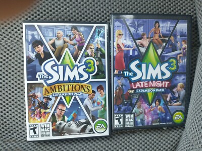 The Sims 3 PC Set Of 2 Expansion Pack Ambitions & Late Night Very