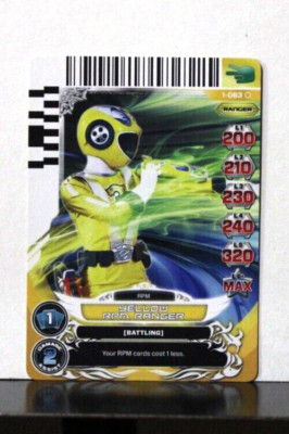 2013 Saban's Power Rangers Action Card Game Yellow RPM Ranger #1-063 | eBay