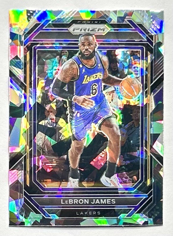 2022-23 Prizm LeBron James Silver Cracked Ice Prizm Refractor SP #134 Lakers NBA