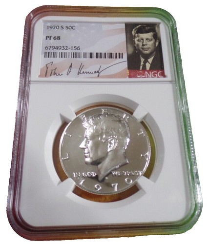1964 Proof Kennedy Half Dollar PF68 NGC Graded Brown Label Silver
