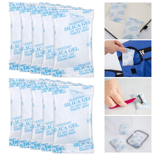 Silica Gel Bags 1g-100g Pack Sachets Packets Desiccant Cloth Pouches Anti Damp