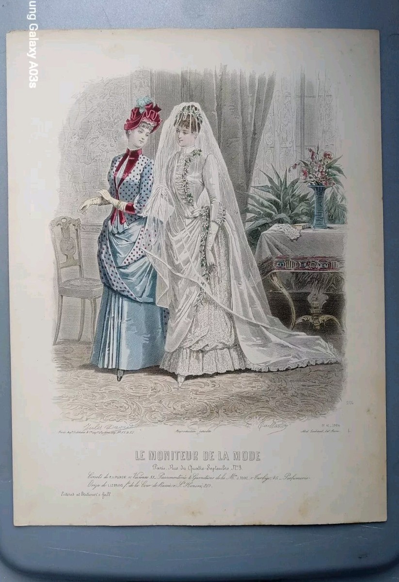 French Fashion Print ”Le Moniteur DE LA Mode