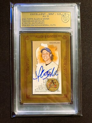 2023 Topps Allen Ginter Baseball Thomas Ian Nicholas Autograph PSA GSG 6 #MA-TIN