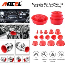 ANCEL 23 Pcs Automotive Cap Plugs Kit for Smoke Machine Detection s300 s3000