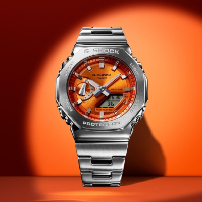 CASIO G-SHOCK GM-2110D-4AJF FULL METAL Analog Digital Watch Orange