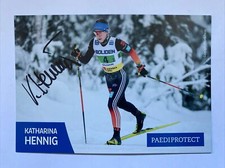 orig. Autogrammkarte Skilanglauf Katharina Hennig 2.OS 2022 OS 2022