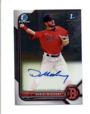 DANIEL MCELVENY 2022 BOWMAN CHROME ROOKIE ON CARD AUTOGRAPH AUTO RC BD2062