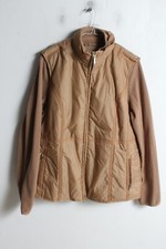 Tcm Womens Light Quilted Jacket - Beige - Size 14 16 (k38)
