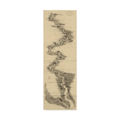 WAG00891-C1032GG Panoramic Map of The Thames by Tombleson, 10x32-Inch, 10x32,...