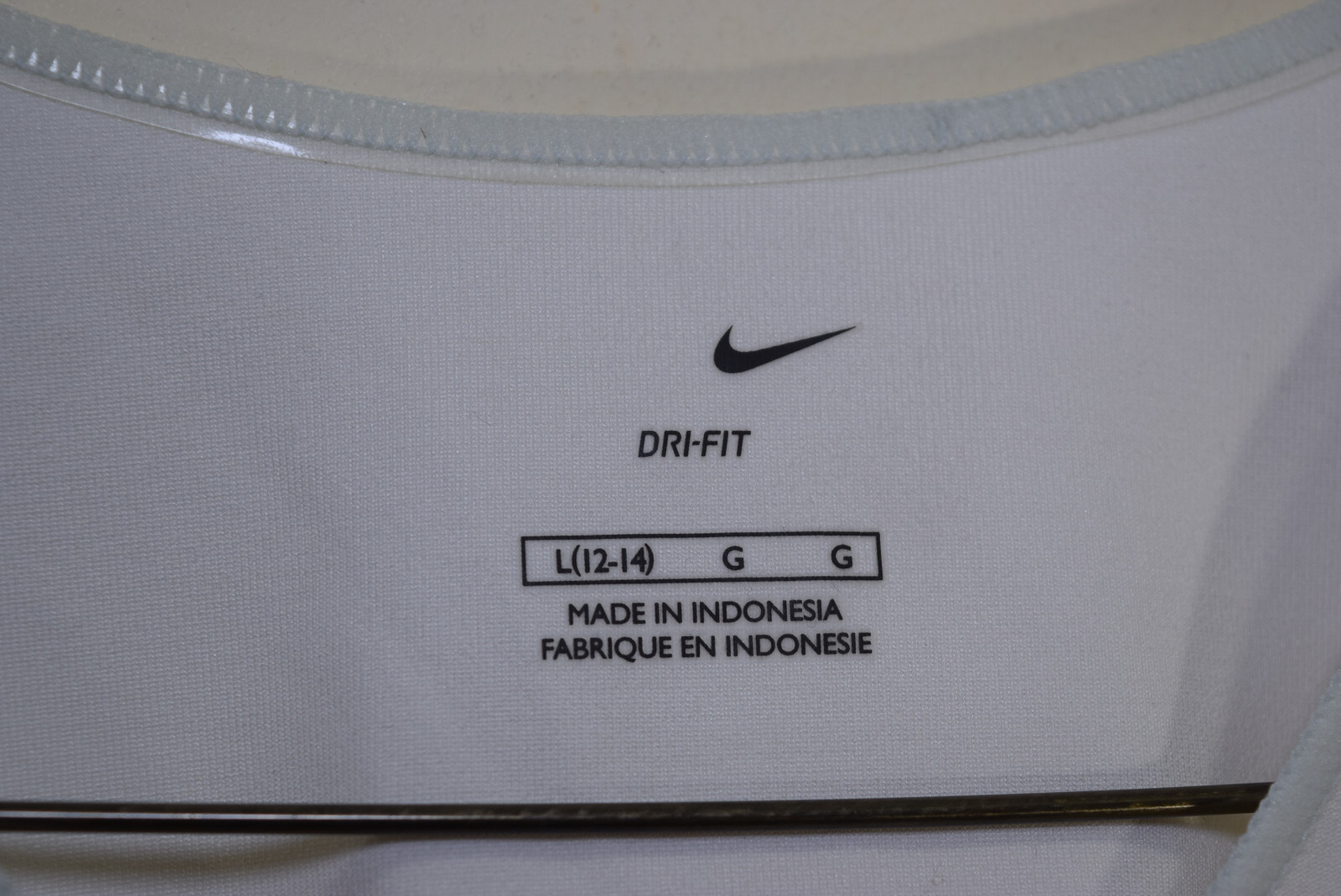 Nike Capoeira Sleeveless Tank WOMENS L 12 14 White NEW Dance Yoga Activewear image 2