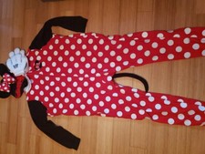 Disney Mickey Clubhouse Minnie Mouse Costume/Jumpsuit With Gloves And Tail OSFM
