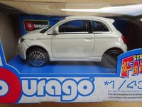Fiat 500E Weiss Modelauto Ca.8,5Cm *Neu* Freilauf 1:43