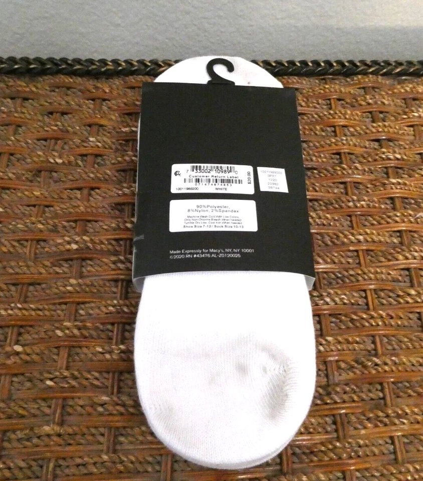 OFERTA! Calcetines Alfa Tech Alfani para hombre talla 10-13 4 pares blancos corte bajo no show Foto 4 de 4