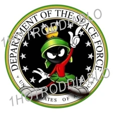 2 - PACK MARVIN THE MARTIAN HOT ROD MOTORCYCLE RAT FINK TOOLS GUNS STICKERS