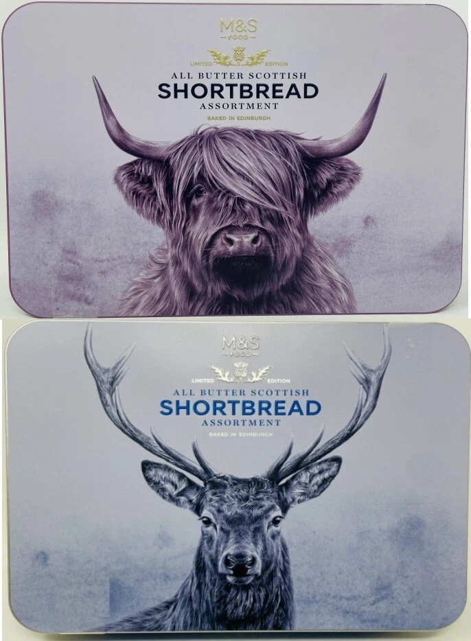 Shortbread Biscuits Stag tin M&S Scottish Butter 1x 650g Mark  