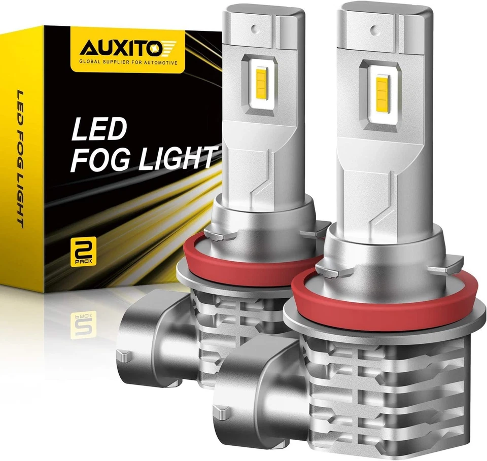 H11 H8 Fanless LED Fog Light Bulbs - 6000LM, 3000K Golden Yellow, Pack of 2 - Image 3 of 4