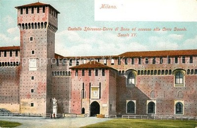 Milano Castello Sforzesco Torre di Bona Corie Ducale Secolo XV