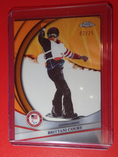 Brittani Coury 2026 Topps Chrome Winter Olympic Game Card #2/25 Orange Refractor
