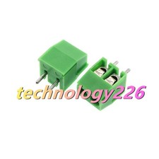 50PC Straight pin 3.5mm pitch MG/KF350-2P 3P terminal block green #TT