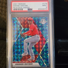 2021 Panini Mosaic Shohei Ohtani Choice Peacock Mosaic Prizm #179 PSA 9 Angels