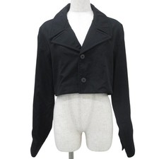 80'S Y's Yohji Yamamoto Vintage Wool Single Short Jacket Black Women USED