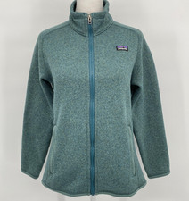 Patagonia Better Sweater Jacket Girls XL Green Full Zip Fleece Outdoor Warm Logo