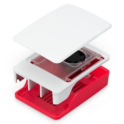 offizielles Gehäuse für Raspberry Pi 5, Raspberry Pi 5 Gehäuse, rot/weiß