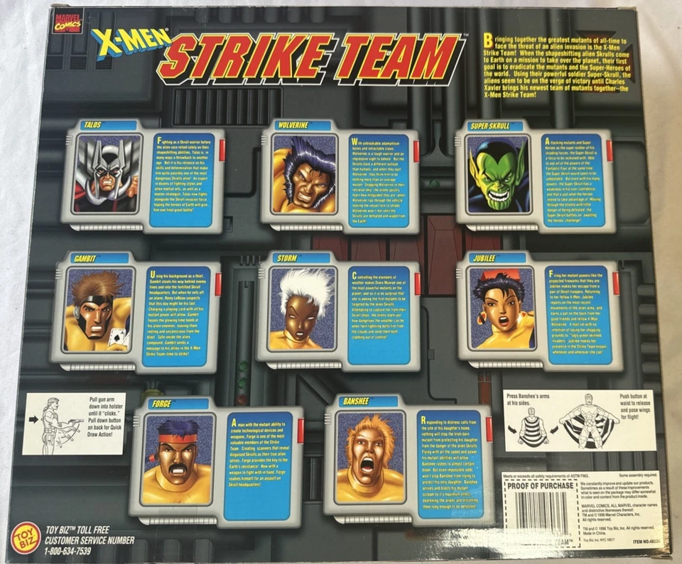 Marvel Comic Toy Biz X-Men Strike Team Action Figure Set (13A) - Image 2 of 4