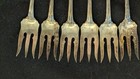 6 Sterling silver NEPTUNE Simpson Hall Miller cocktail forks 89 grams total "E" — photo 9