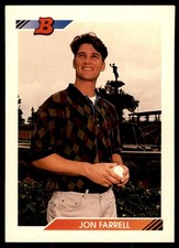 1992 Bowman #393 Jon Farrell RC Pittsburgh Pirates Rookie Baseball Card. rookie card picture
