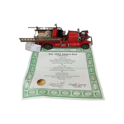 Franklin Mint R11 TL 77 Ahrens Fox R.K.4 1922 Fire Engine 1/32 Zertifikat 1990
