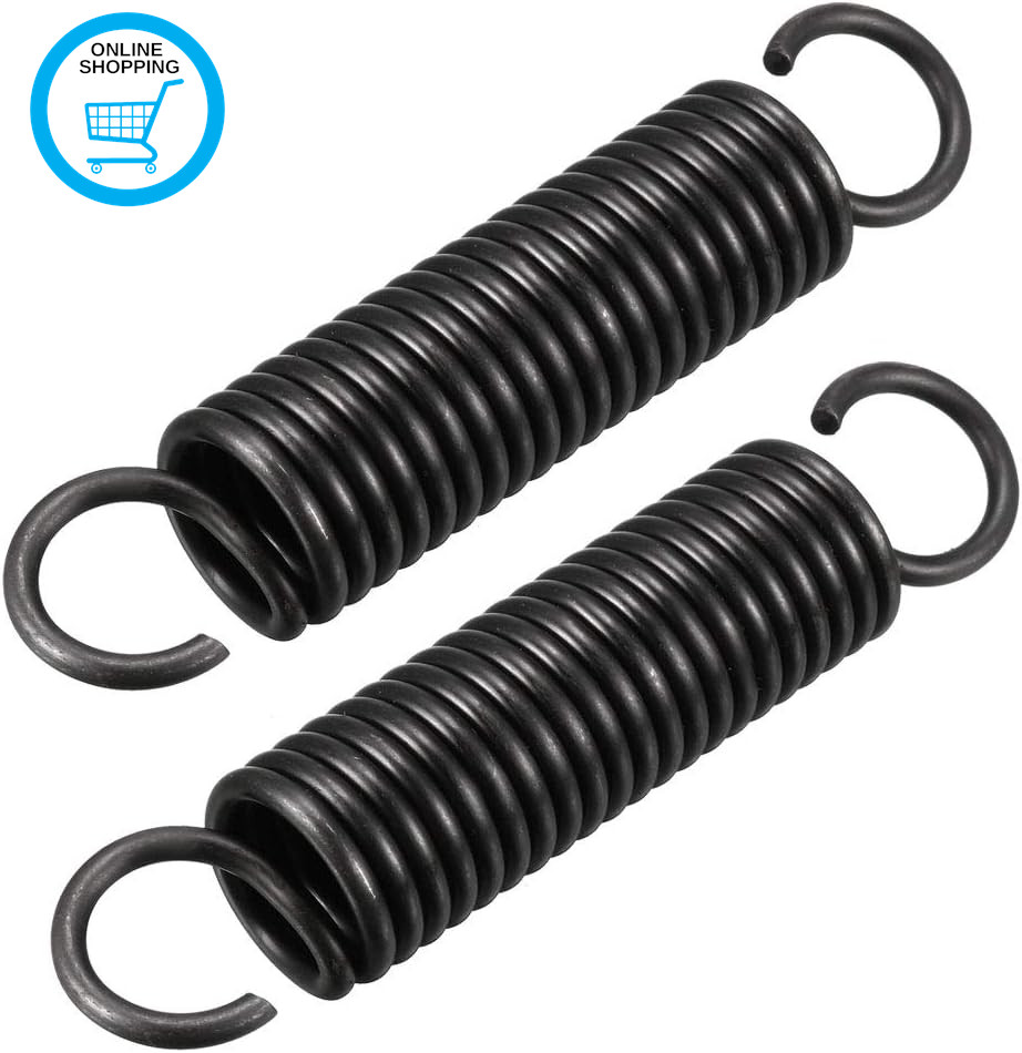 Extension Spring - 2.5Mm Wire Dia , 18Mm OD , 90Mm Free Length Spring Steel Smal