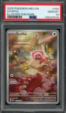 Pokemon TCG Mega Evolution #154 Stufful Illustration Rare PSA 10 GEM MT