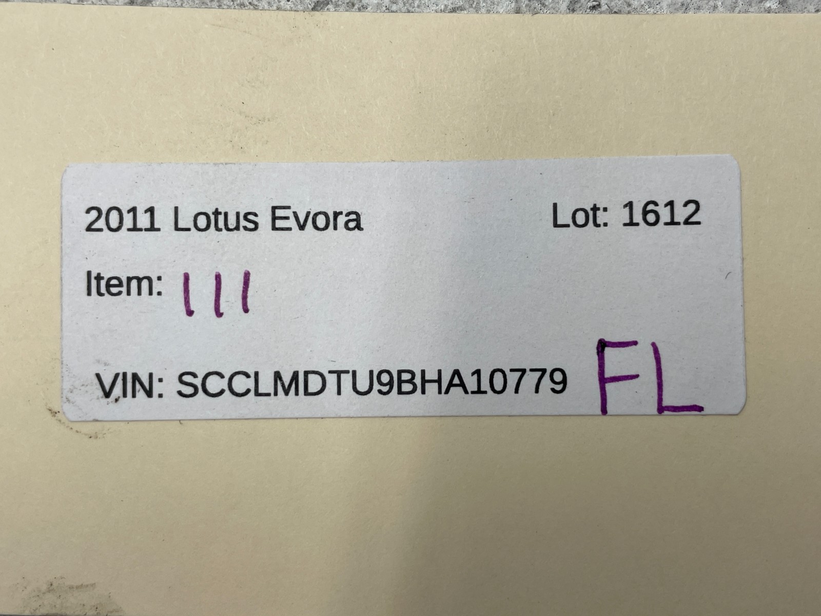 2010-2014 Lotus Evora Front Left Driver Shock Strut Absorber RWD 1612 OEM
